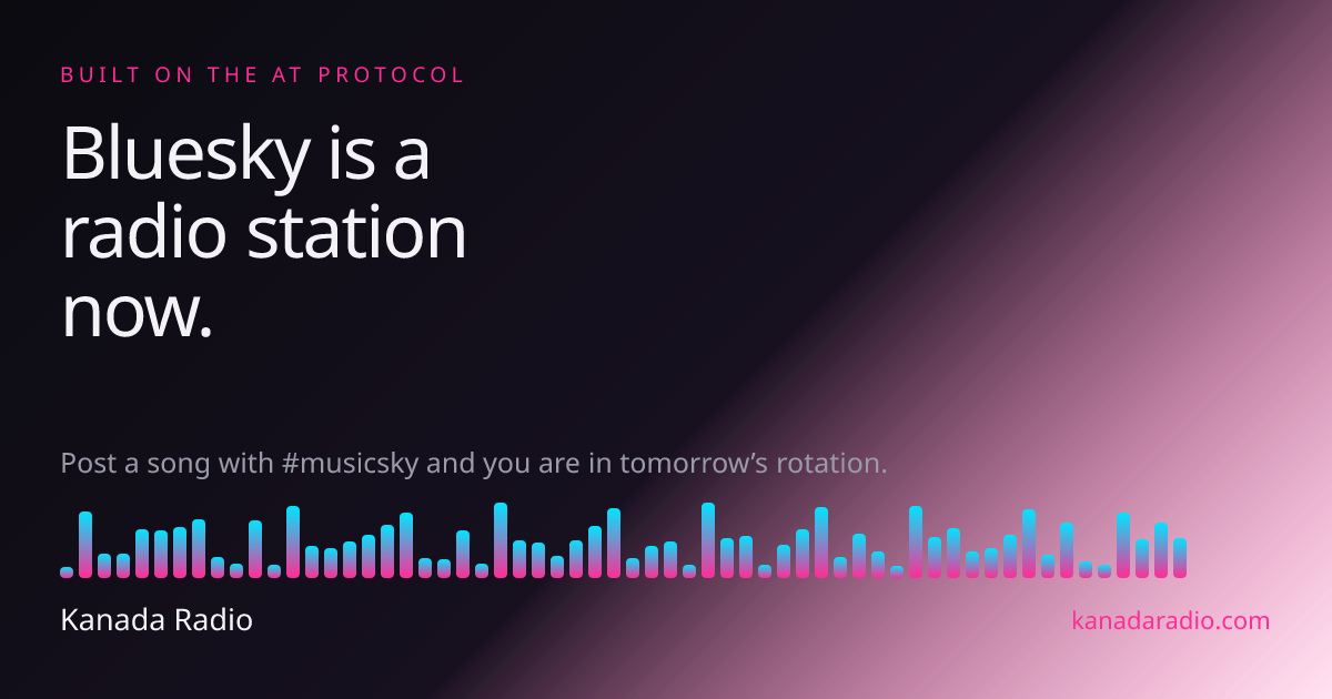 Share card: Bluesky is a radio station now