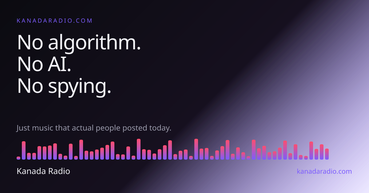 Share card: No algorithm. No AI. No spying.