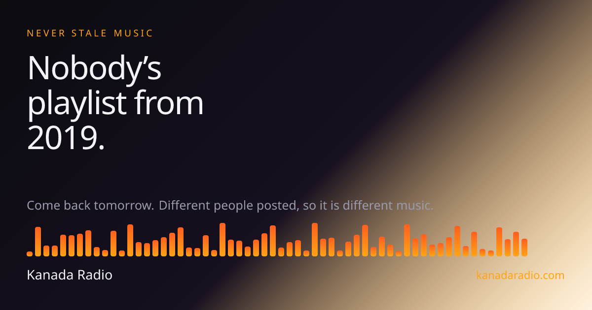 Share card: Nobody's playlist from 2019